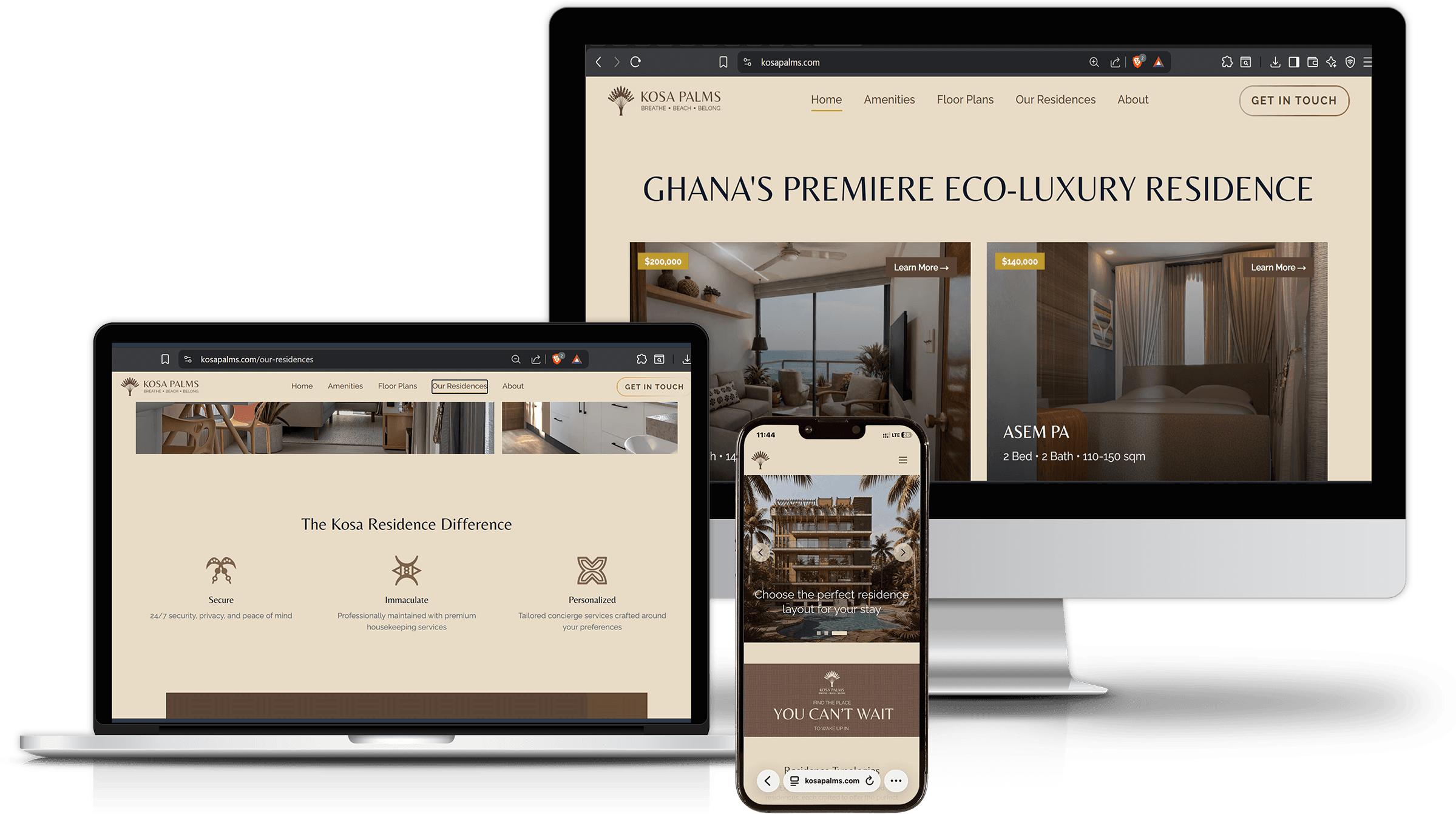 Website mockup