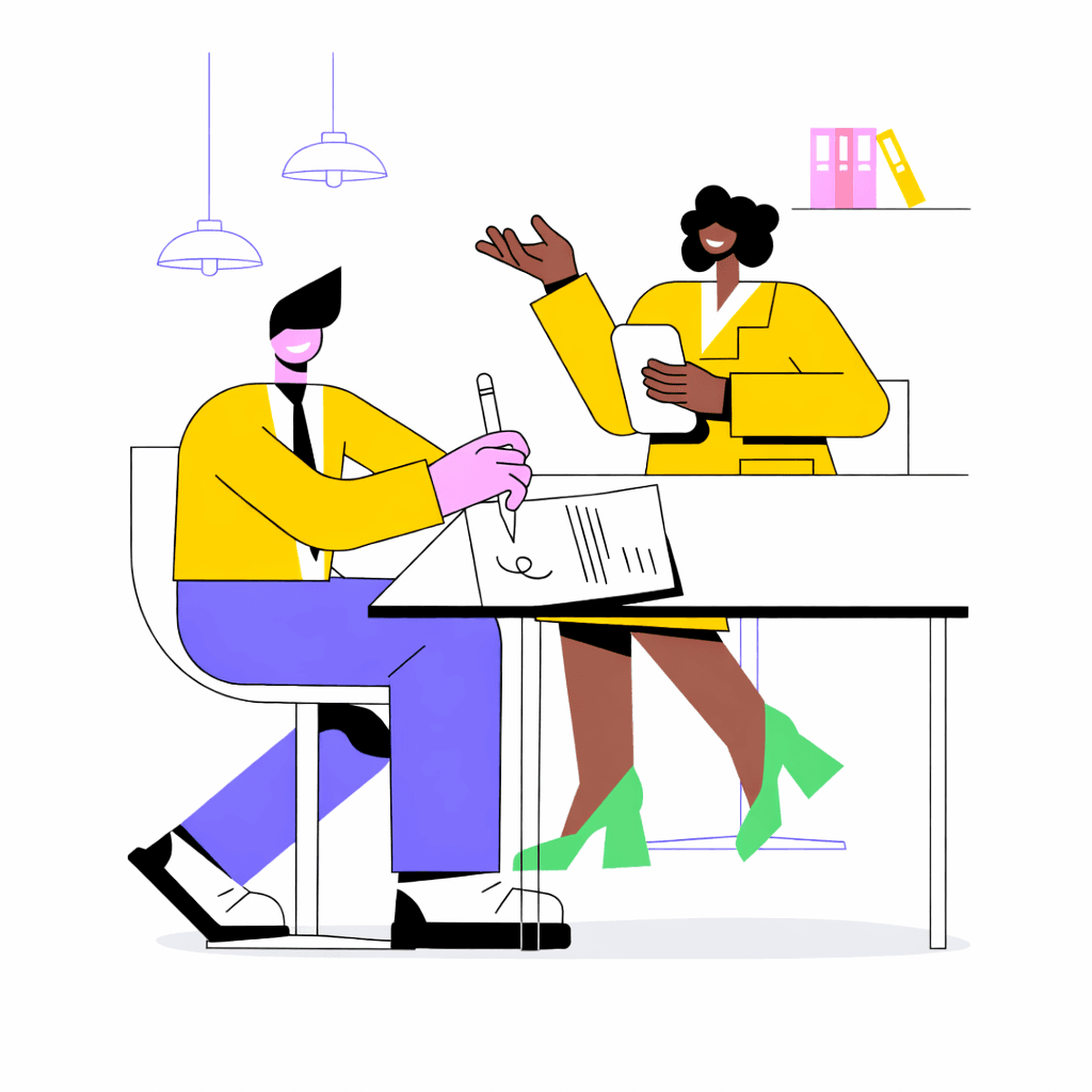 Signed creative partnership agreement on a designer's desk